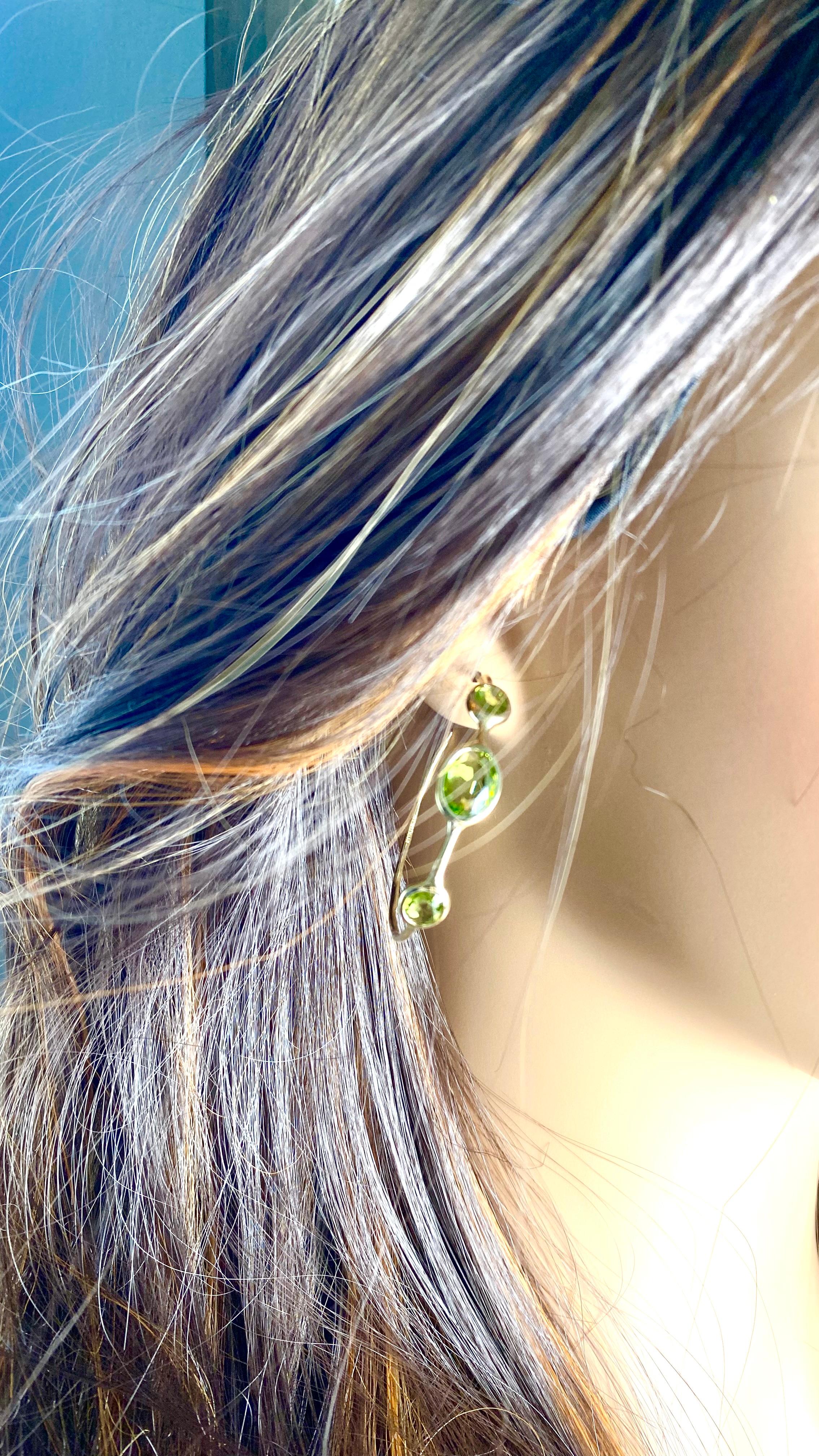 Ippolita Lollipop Collection Green Prasiolite Quartz 18k Gold Hoop Earring For Sale 1