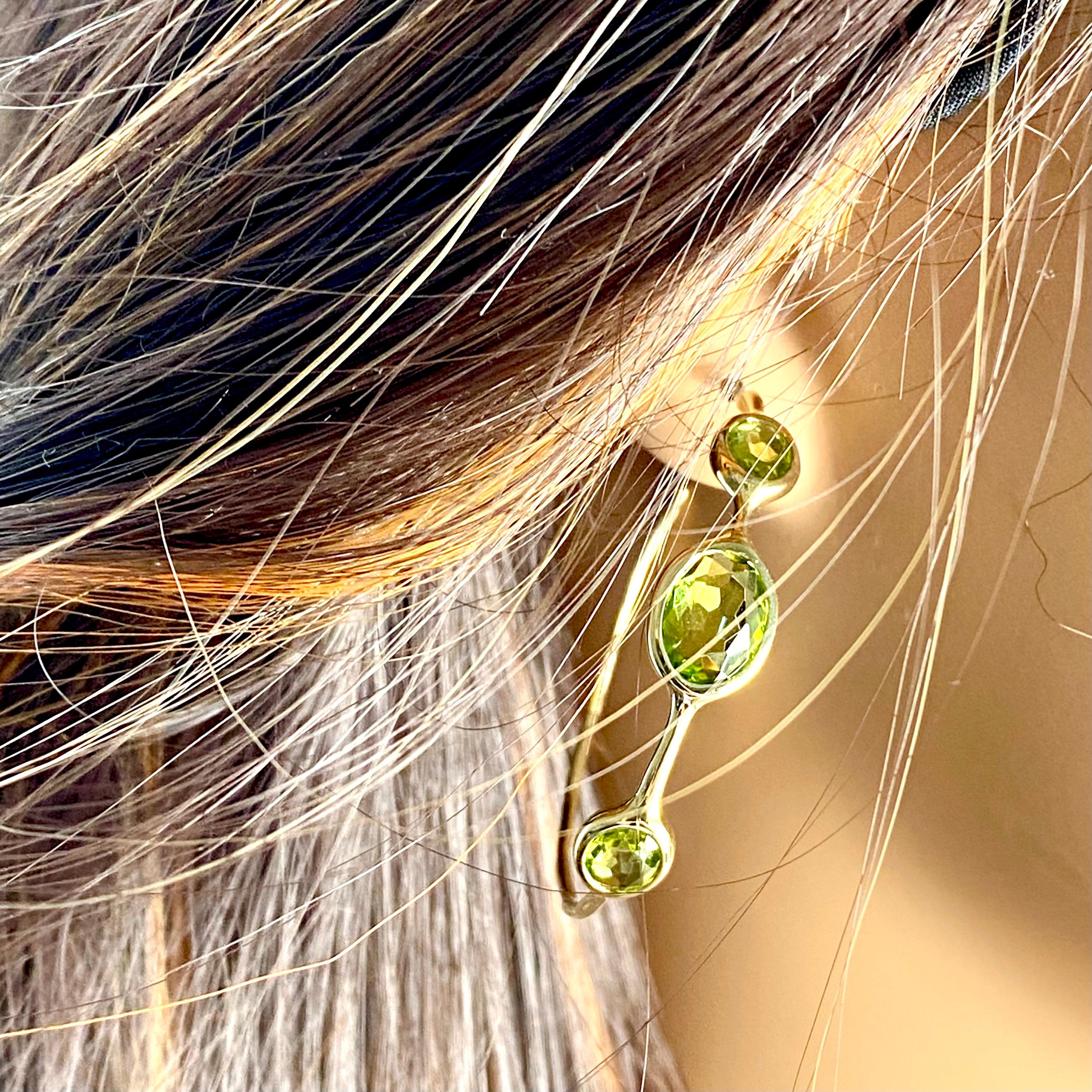 Ippolita Lollipop Collection Green Prasiolite Quartz 18k Gold Hoop Earring For Sale 6