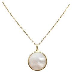 Ippolita 'Lollipop' Gold and Mother of Pearl Doublet Pendant Necklace