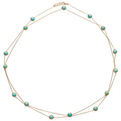 Ippolita Lollipop Lollitini Turquoise 18 Karat Gold Necklace