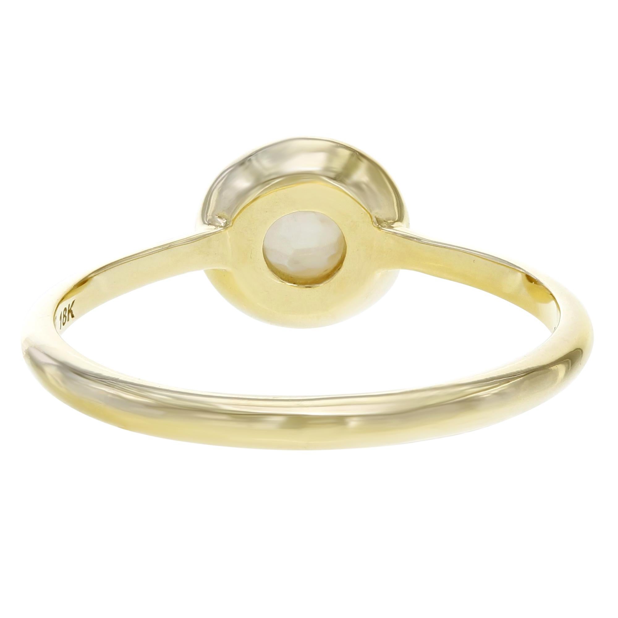 Ippolita Lollipop Mother of Pearl Diamond Halo Mini Ladies Ring In Excellent Condition In New York, NY