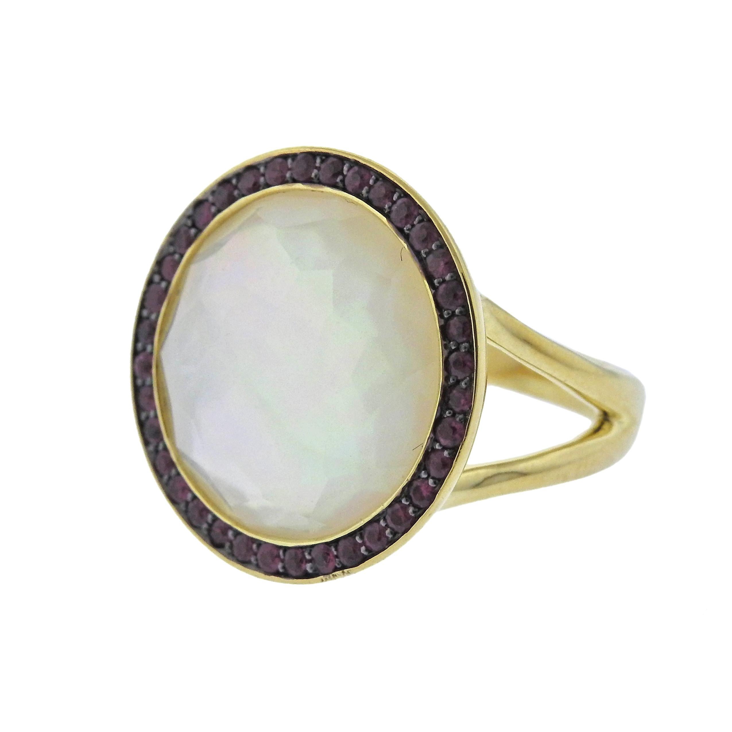 Ippolita Lollipop Mother-of-Pearl Ruby Gold Ring
