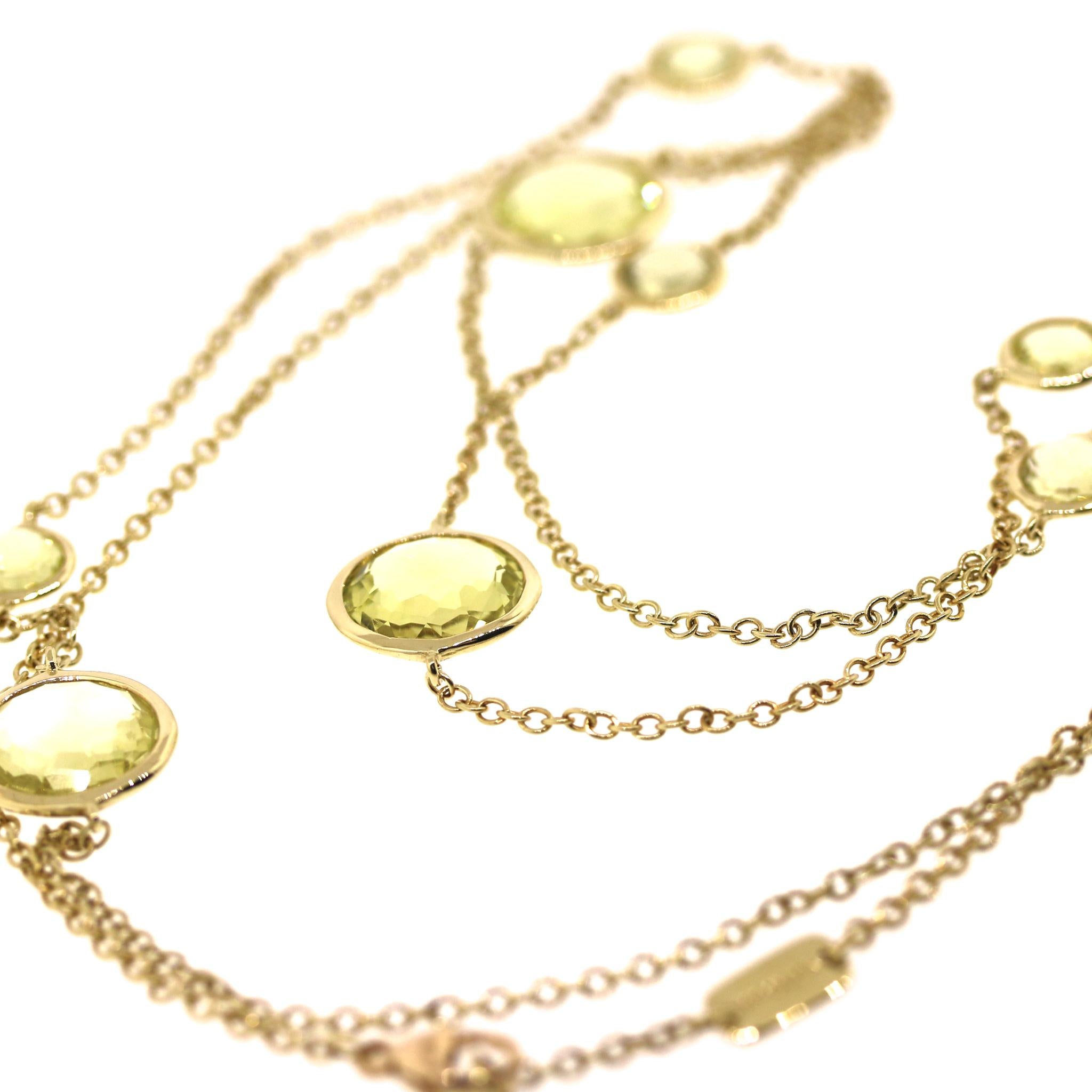 Women's Ippolita Lollitini Rock Candy Golden Citrine Long Necklace For Sale