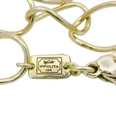 Ippolita 18K Hammered Open Circle Necklace Yellow Gold 43"