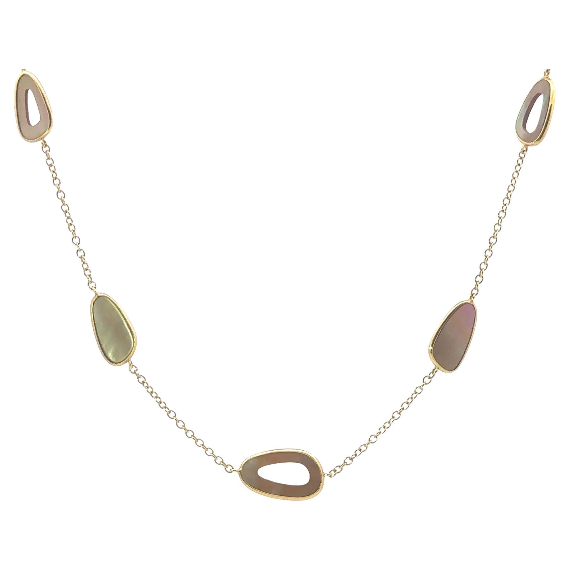 Ippolita Rock Candy Necklace Mother of Pearl in 18K Yellow Gold 18"