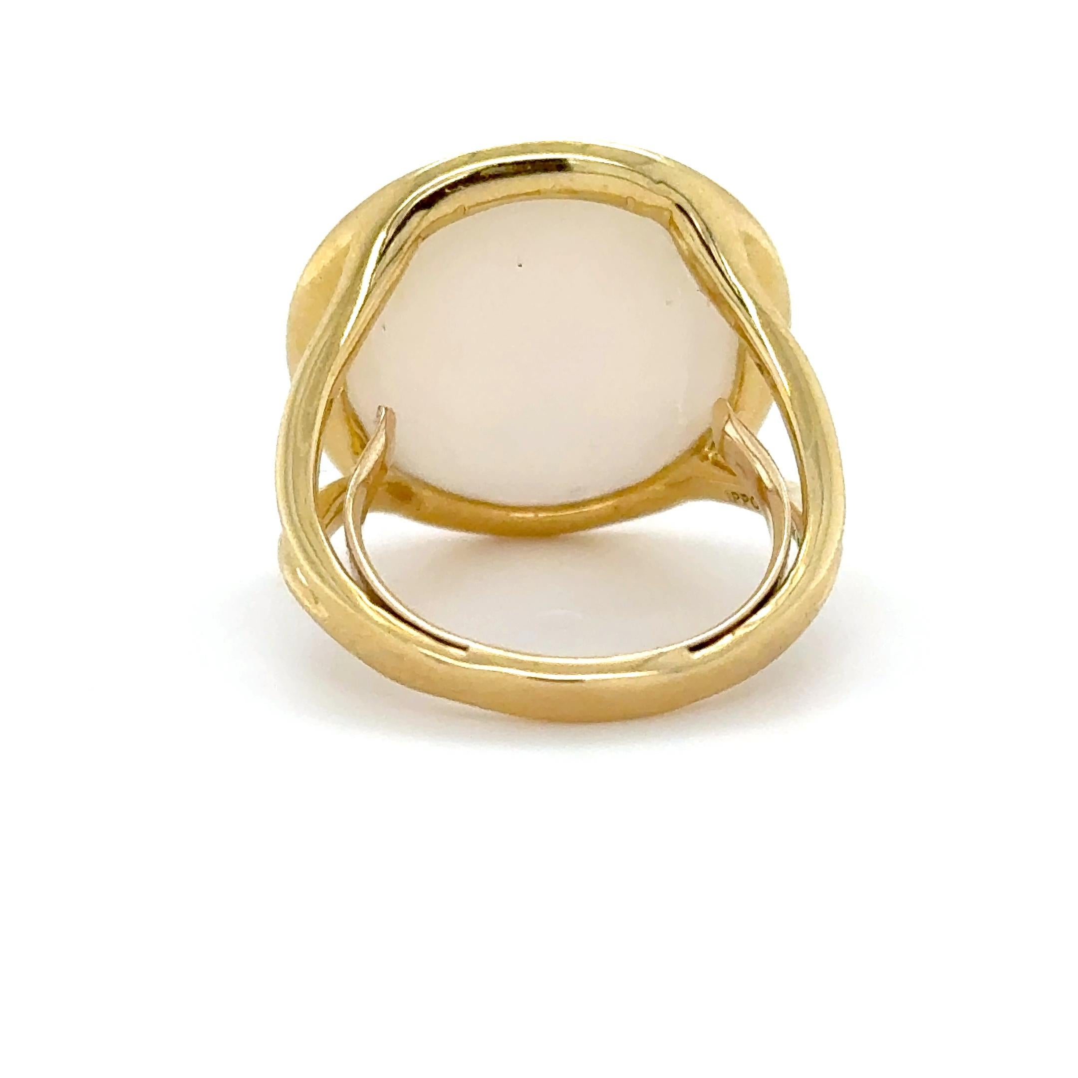 Brilliant Cut Ippolita, Mother-Of-Pearl, Rock Crystal and Diamond Lollipop Ring For Sale