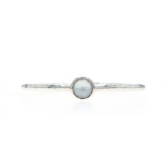 Ippolita Quartz over Mother of Pearl Station Bangle Bracelet 7" - Sterling 925