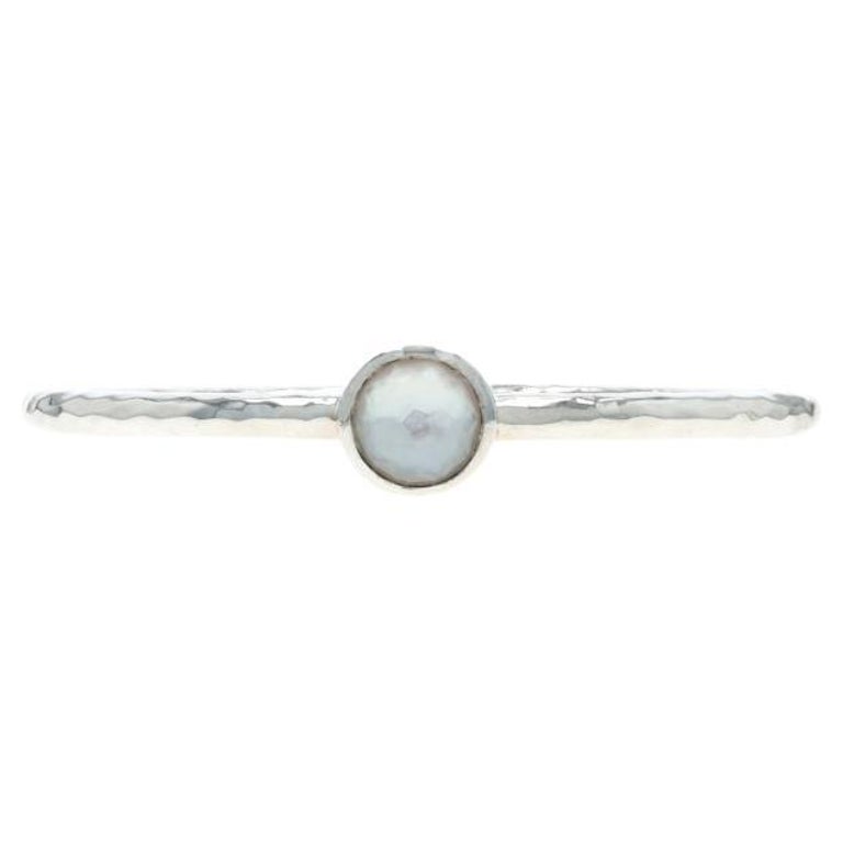 Vintage Nativi Americani Blu Avventurina Argento Sterling Firmato Cuff