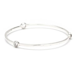 Ippolita Rock Candy 3 Stone Clear Quartz Bangle Bracelet, Sterling Silver