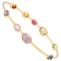 Ippolita Rock Candy 9-Stone Bangle in 18 Karat Gold