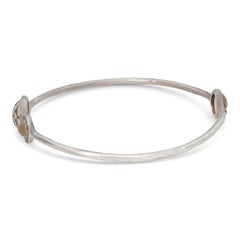 Ippolita Rock Candy Diamond Quartz & MOP Bangle Bracelet 925 Sterling Silver