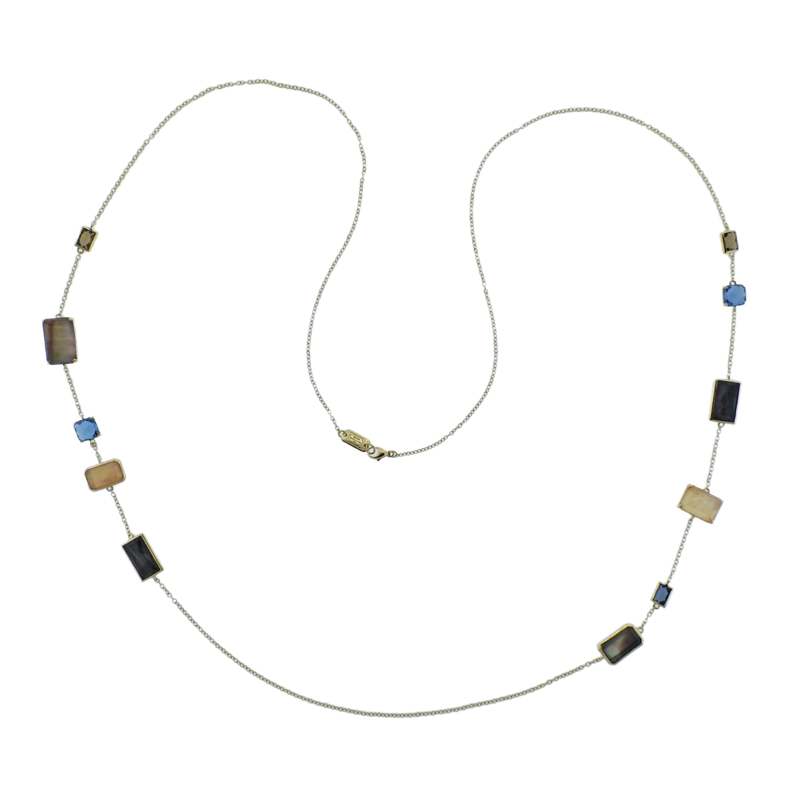 Ippolita Rock Candy Gelato Beverly Gold Long Necklace In New Condition In Lambertville, NJ