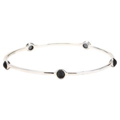 Ippolita Rock Candy Hematite 5 Stone Bangle Bracelet, Sterling Silver