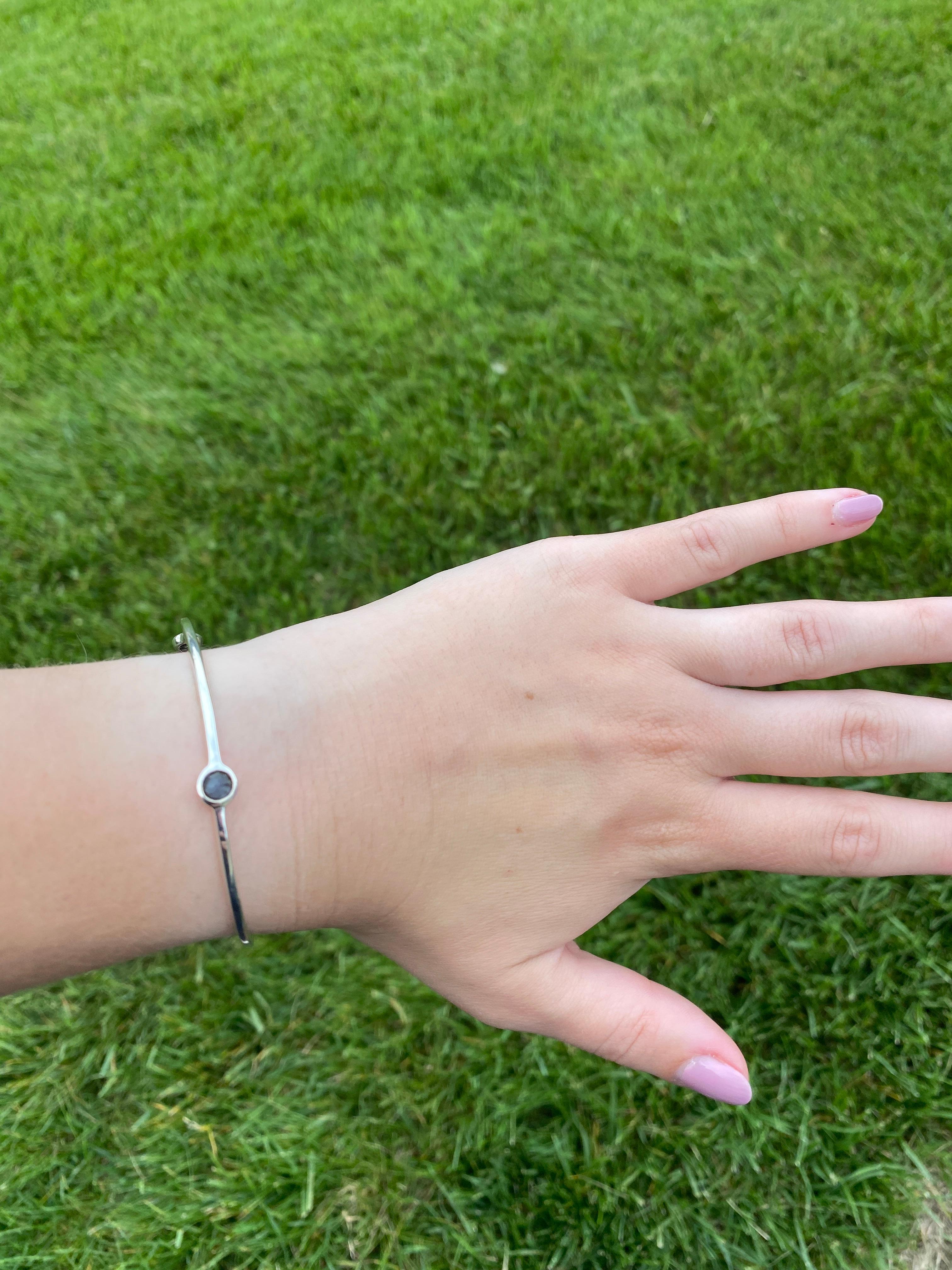 Ippolita Rock Candy Hematite Bangle Bracelet, Sterling Silver, Length 7.75 Inch For Sale 1