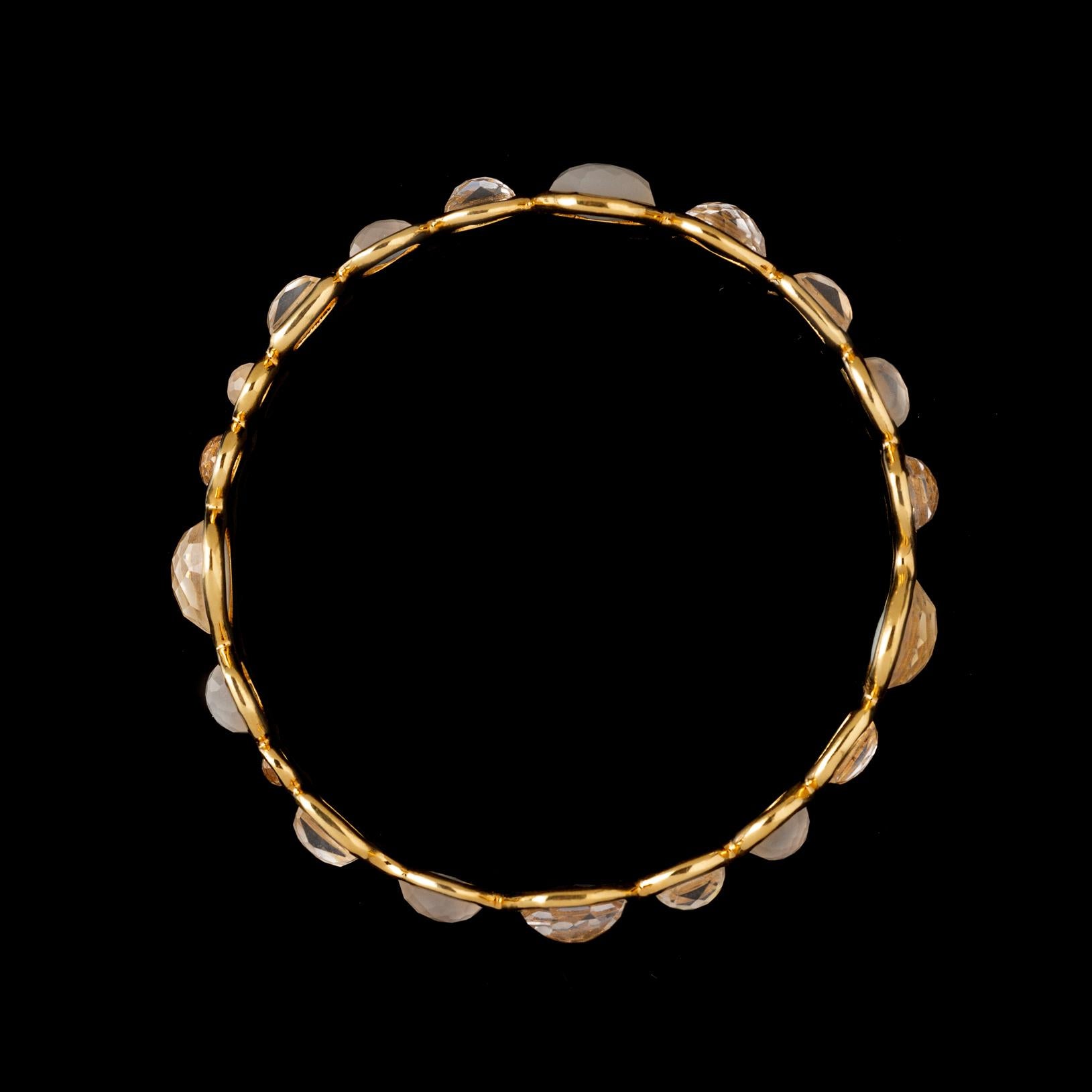 Ippolita Rock Candy Hero Gelato Bangle in 18 Karat Gold In Excellent Condition In San Francisco, CA