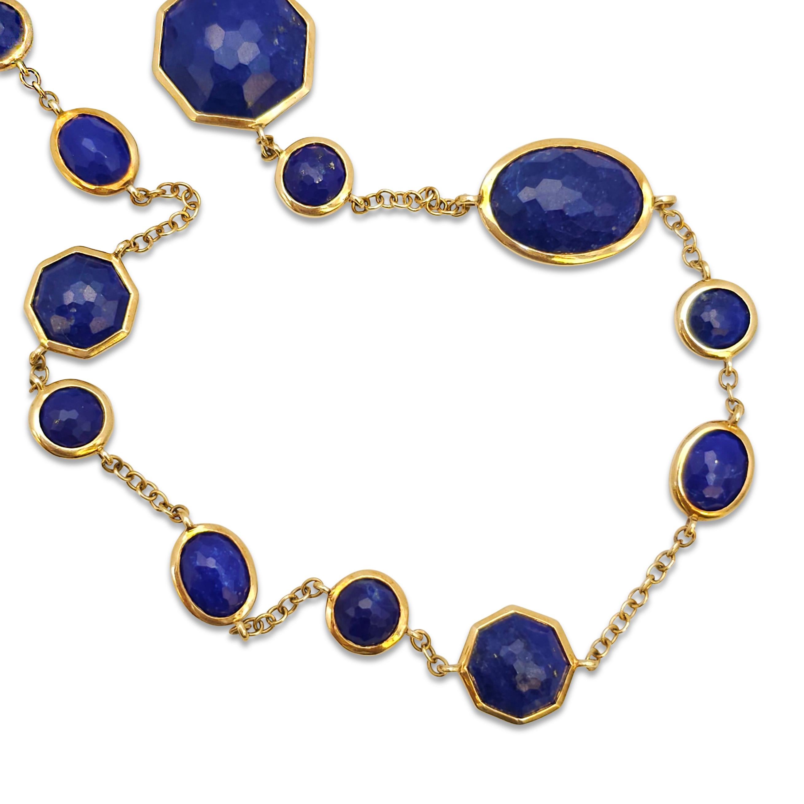 Contemporary Ippolita 'Rock Candy Lollipop' Gold and Lapis Necklace