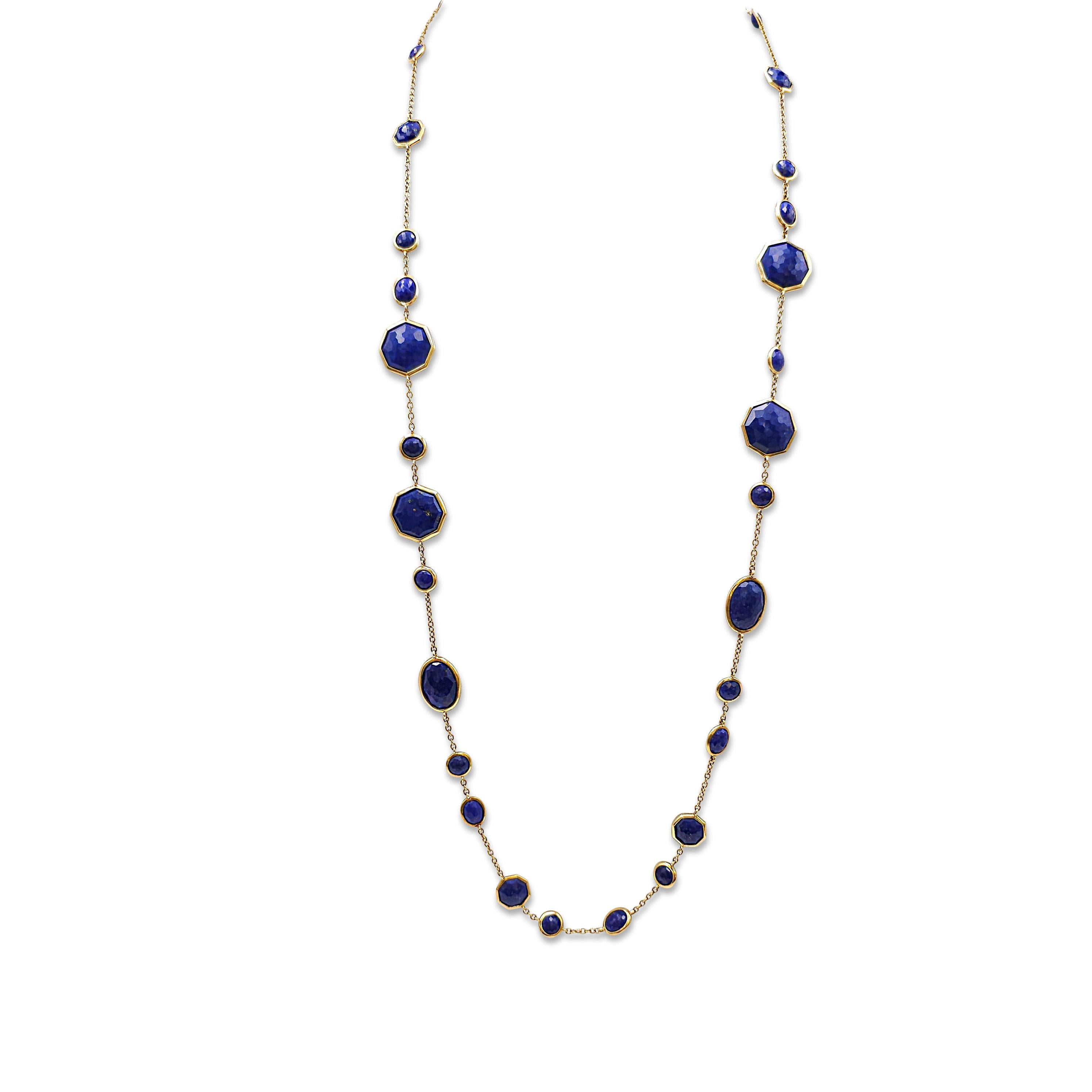 Mixed Cut Ippolita 'Rock Candy Lollipop' Gold and Lapis Necklace