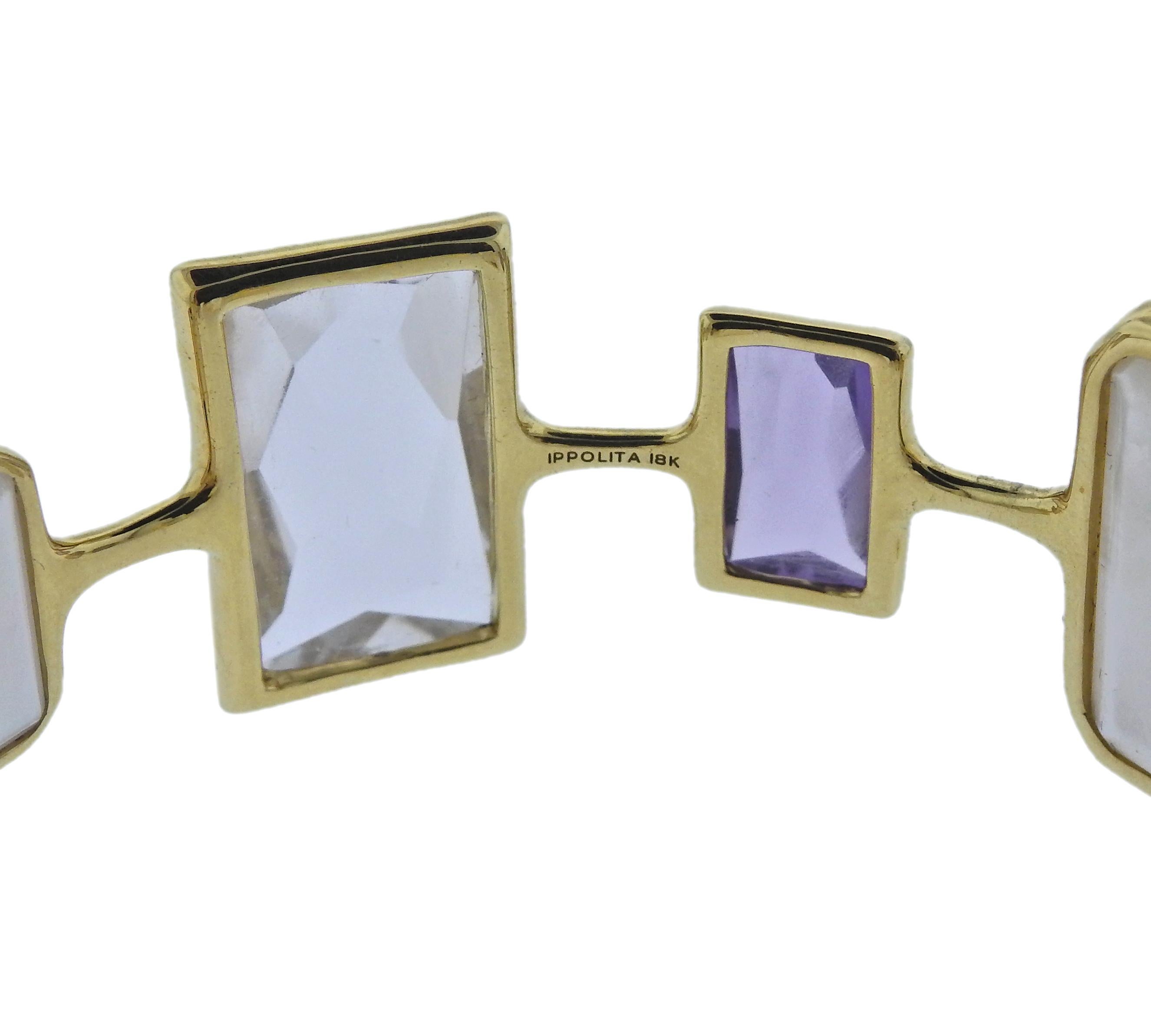 Ippolita Rock Candy Lucia Gemstone Gold Bracelet In New Condition In Lambertville, NJ
