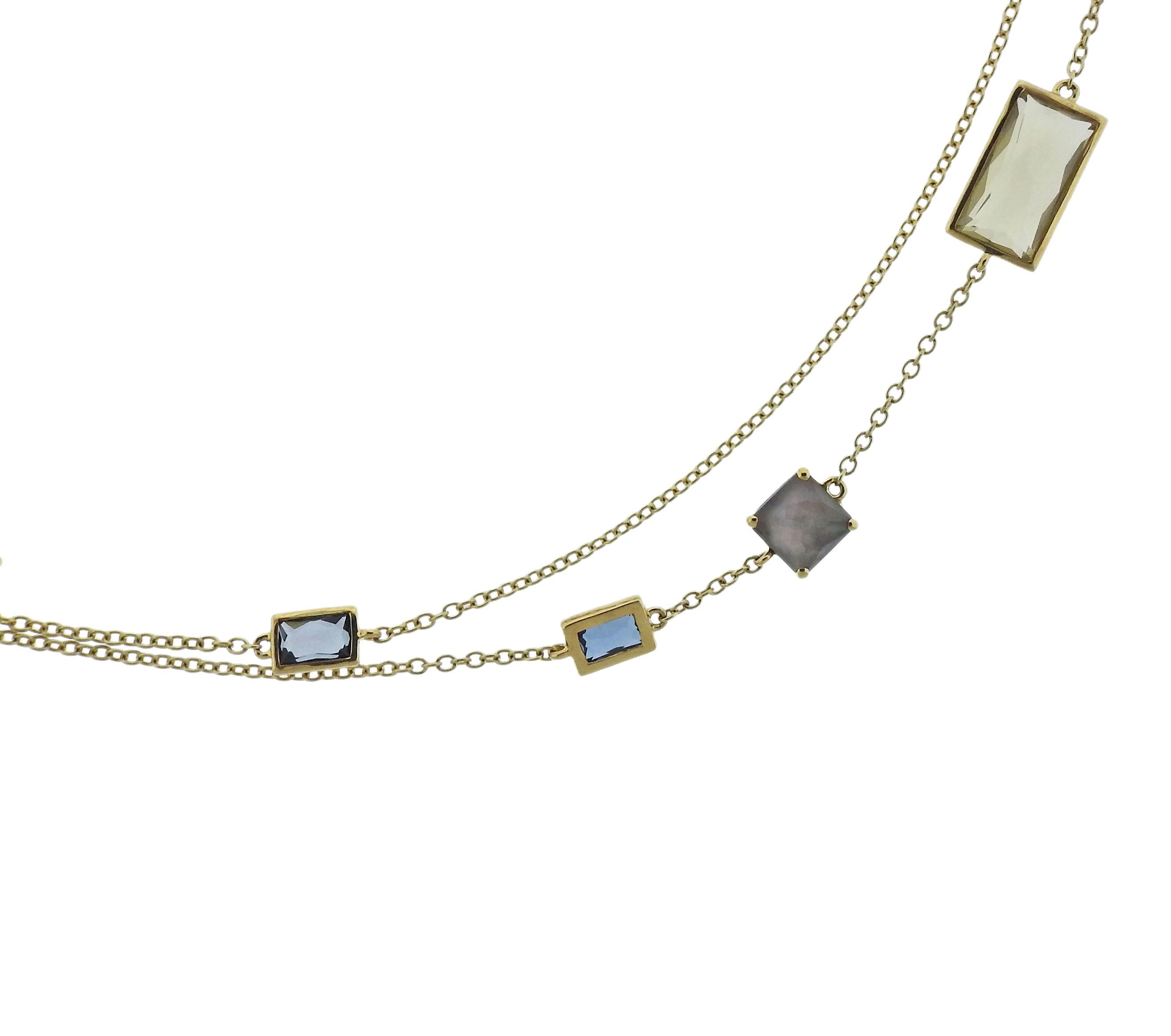 Ippolita Rock Candy Marrakesh Multi Gemstone Gold Necklace In New Condition In Lambertville, NJ
