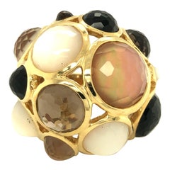 Ippolita Rock Candy Anello a cupola in madreperla e pietre multiple in oro giallo 18 carati