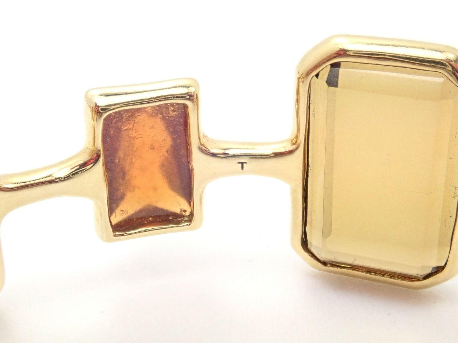 Ippolita Rock Candy Newport Yellow Gold Large Quartz Bangle Bracelet For Sale 2