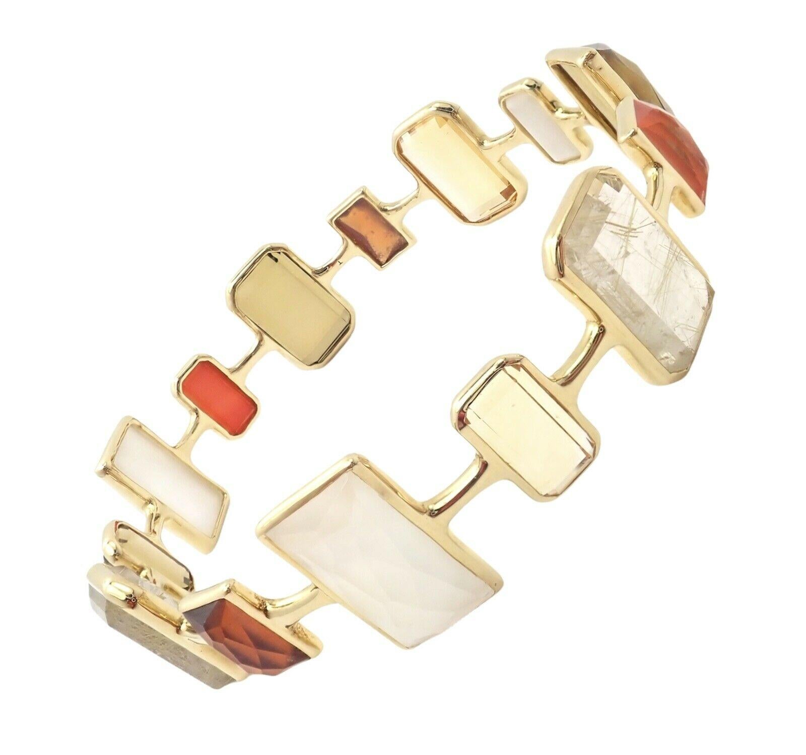 Ippolita Rock Candy Newport Bracelet jonc jonc en or jaune avec grand quartz Unisexe en vente