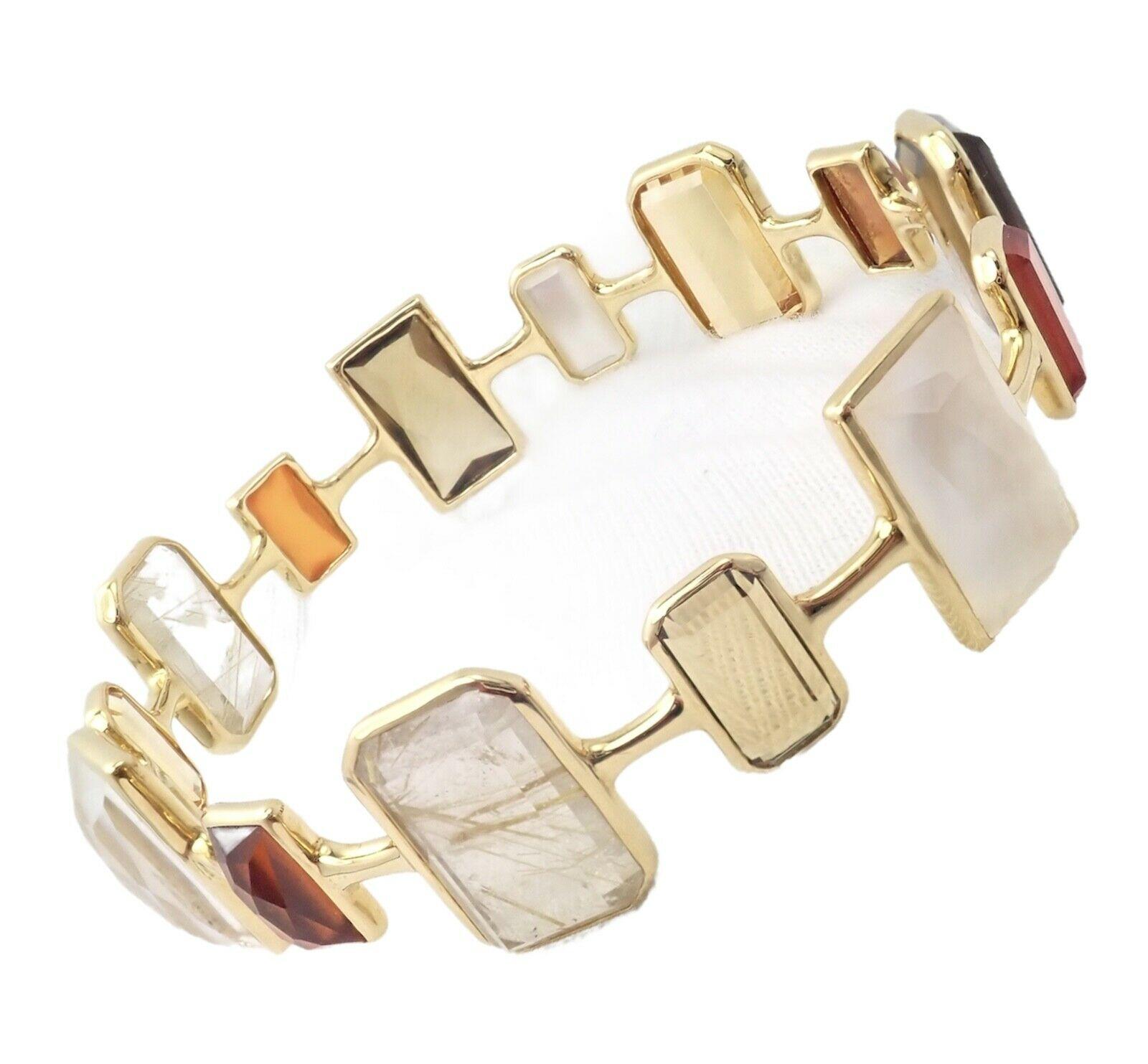 Ippolita Rock Candy Newport Bracelet jonc jonc en or jaune avec grand quartz en vente 3