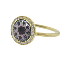 Ippolita Rock Candy Onyx Diamond Crystal Shell Gold Ring