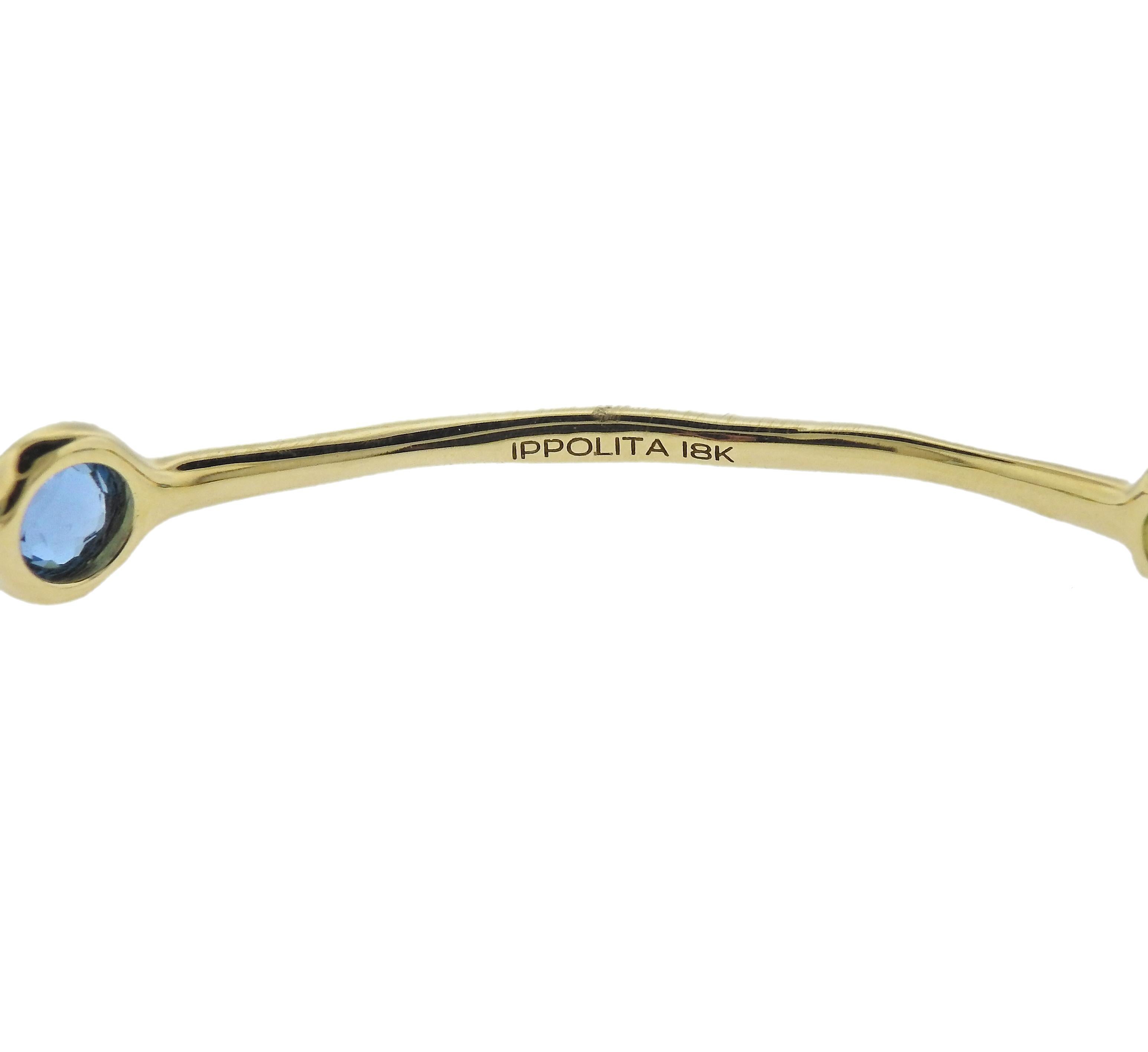 Ippolita Rock Candy Tartan Gemstone Gold Bracelet In New Condition In Lambertville, NJ