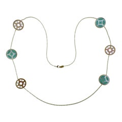 Ippolita Rock Candy Turquoise Isola Gold Station Necklace