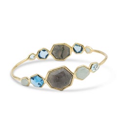 Ippolita 'Rock Candy' Yellow Gold 10-Gemstone Bangle