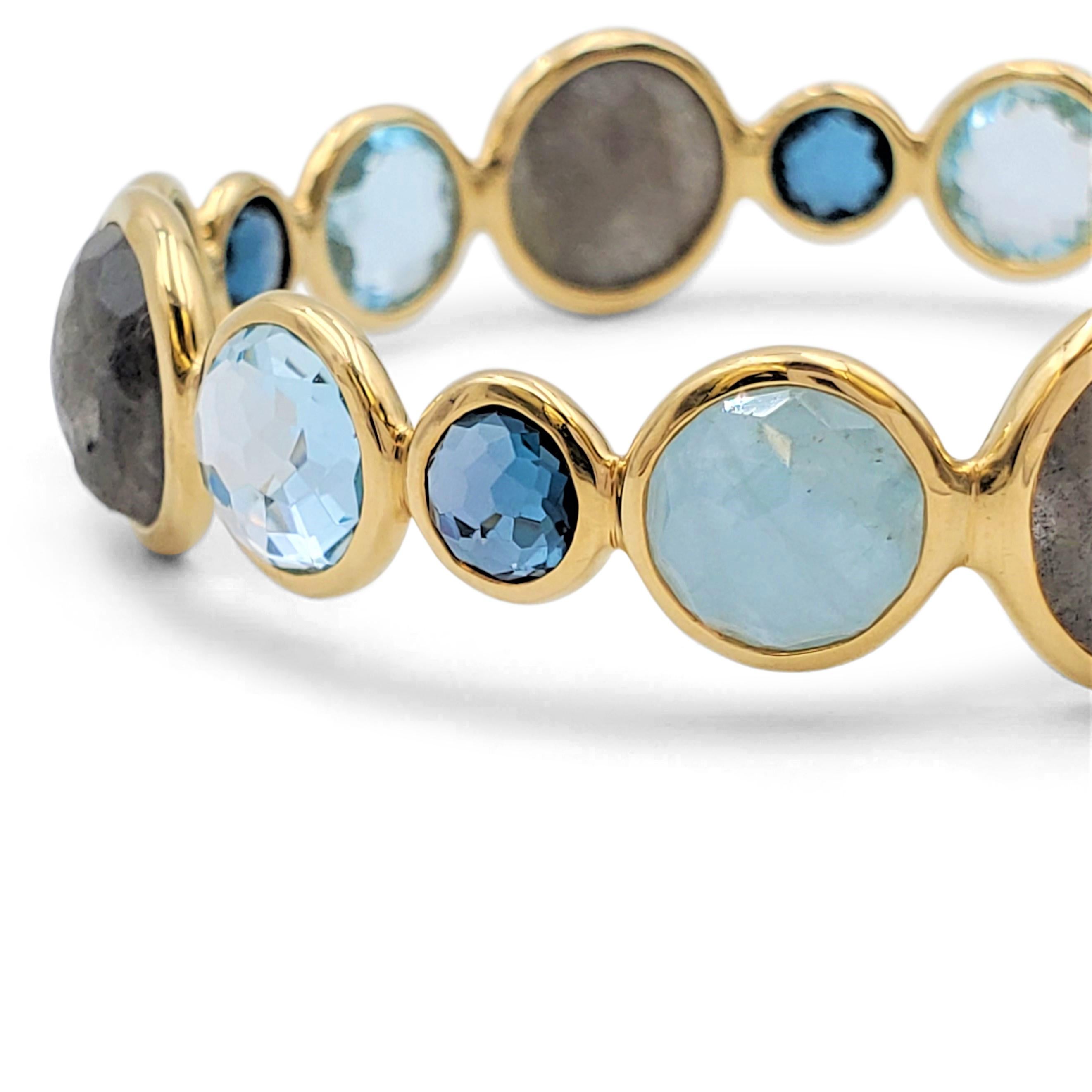 Women's or Men's Ippolita 'Rock Candy' Yellow Gold and Multi-Gemstone Bangle