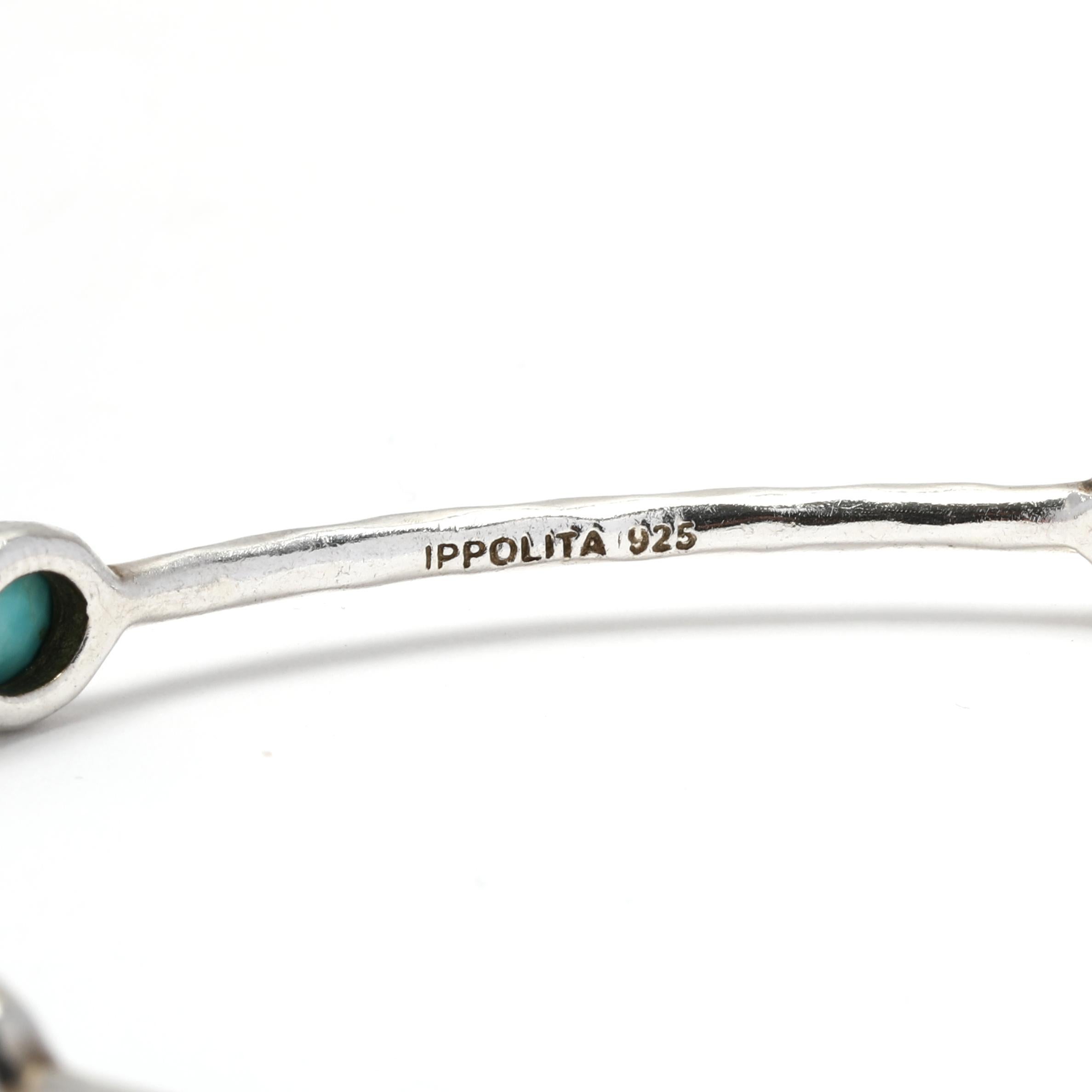 Ippolita RockCandy 5Stein-Armreif, Türkis, Sterlingsilber, Länge 7,88 Damen