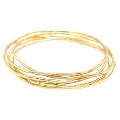 Ippolita set of (5) Wavy Bangles 18K Yellow Gold