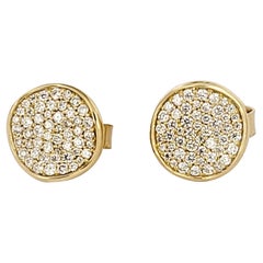 Ippolita Small Flower Stud Earrings in 18K Gold with Diamonds