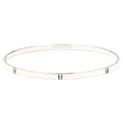 Ippolita Stardust .20ctw Diamond Sterling Silver Bangle Bracelet