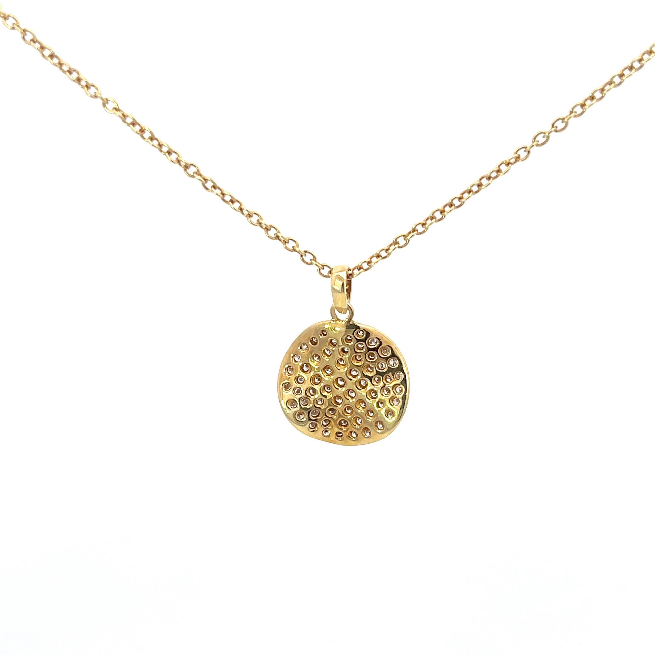 Taille ronde Ippolita Pendentif collection Stardust en or jaune 18 carats et diamants en vente