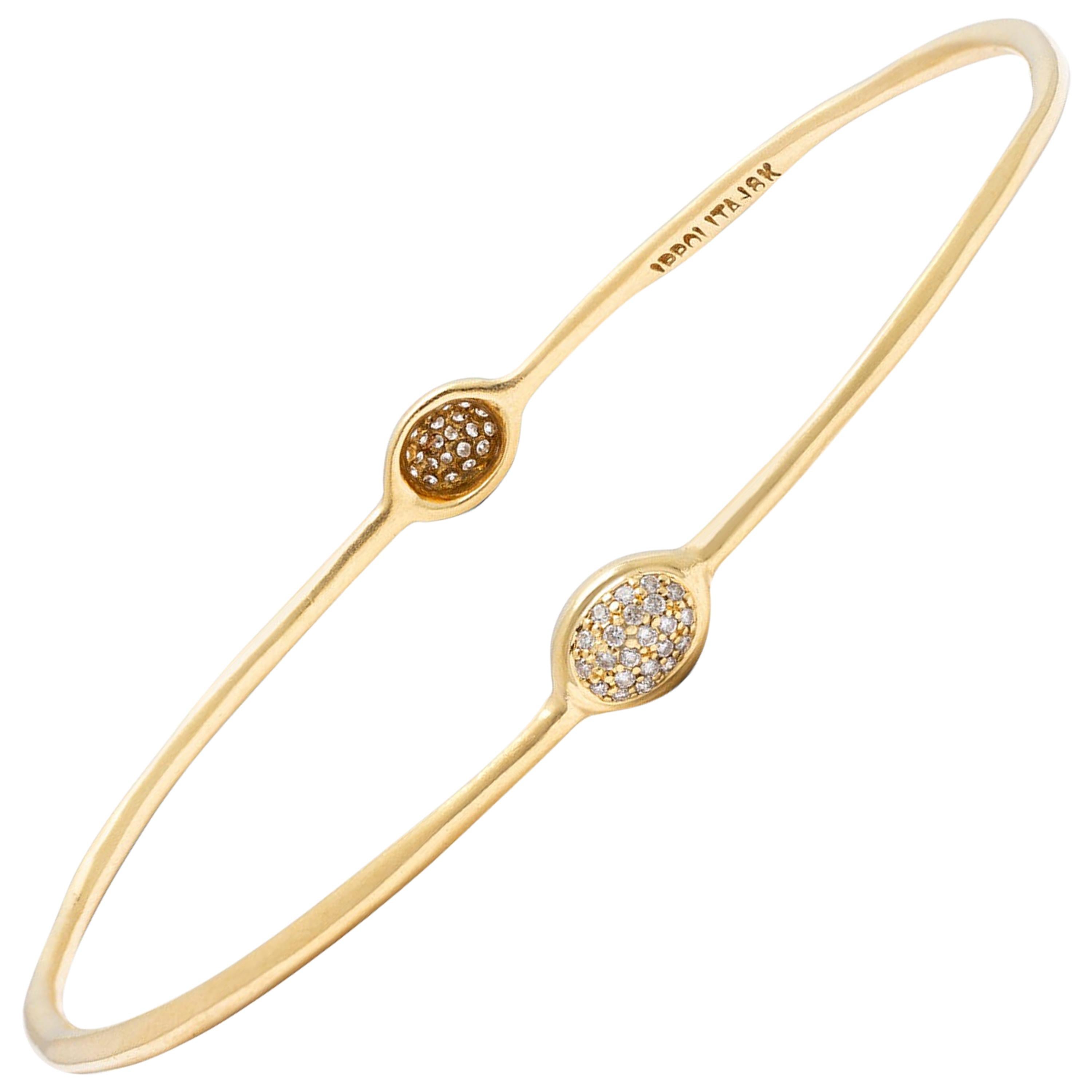 Ippolita Stardust Diamond Gold Bangle Bracelet