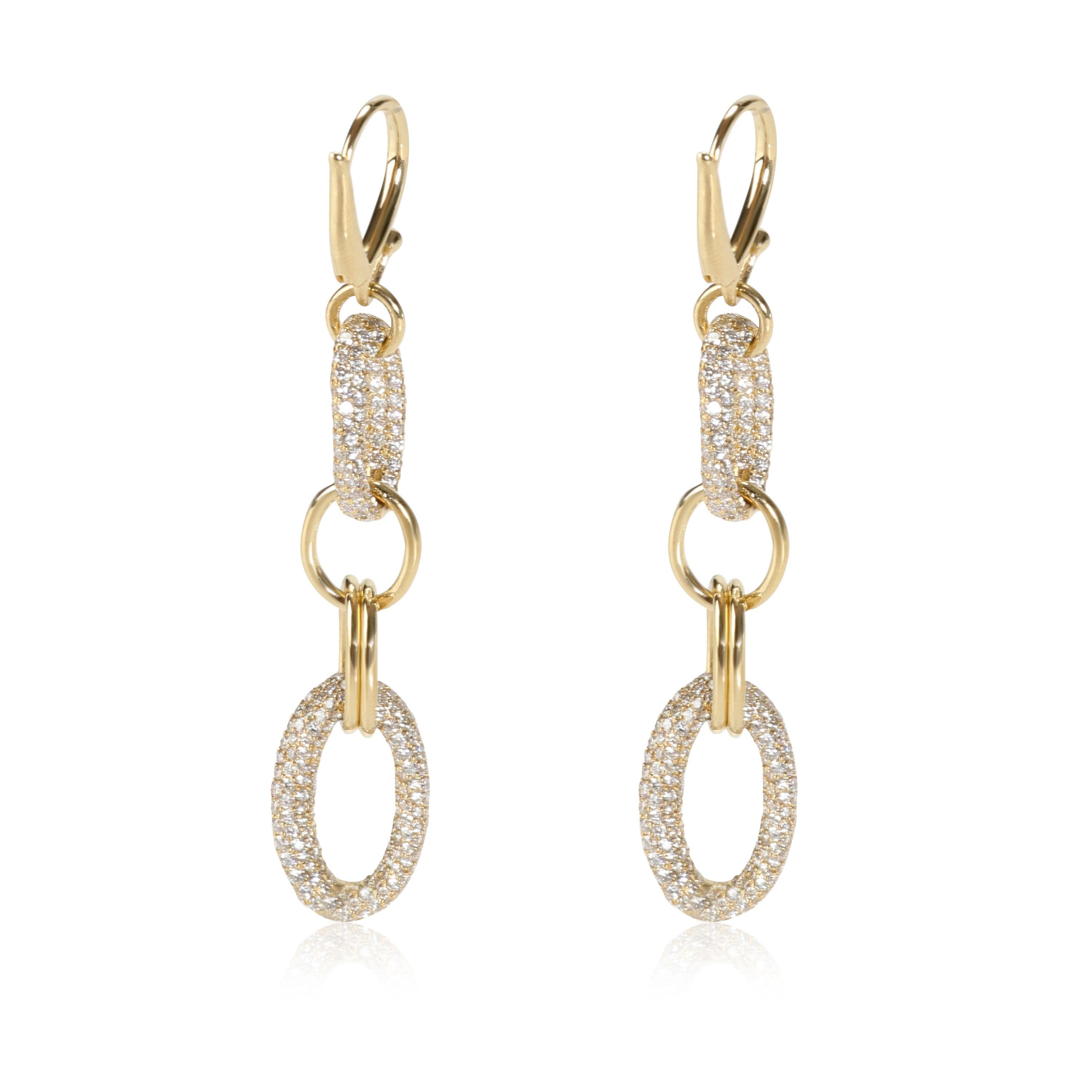 diamond link earrings