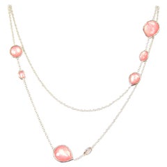 Ippolita Sterling/Peach Quartz/MOP Doublet Rock Candy Gelato Station Necklace