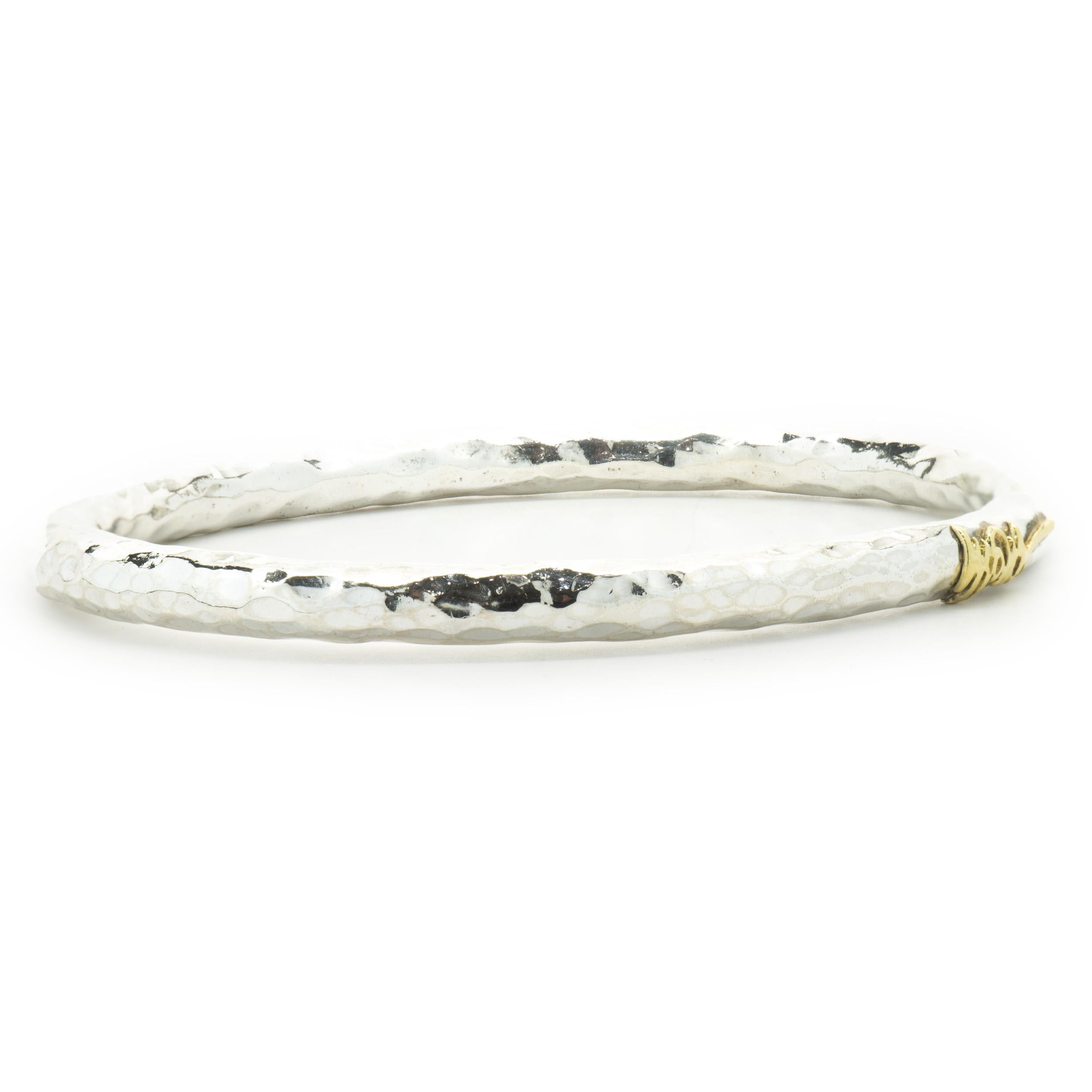 Designer: Ippolita
Material: sterling silver & 18K yellow gold
Dimensions: bracelet will fit up to a 7.5-inch wrist
Weight: 50.65 grams
