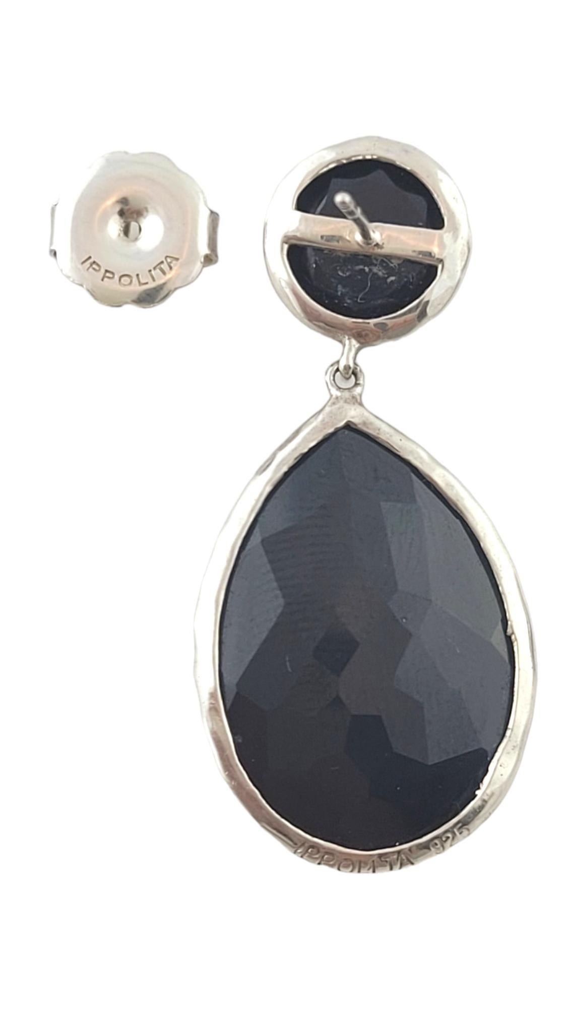 Ippolita Sterling Silver Black Onyx Rock Candy Drop Earrings #17455 In Good Condition In Washington Depot, CT