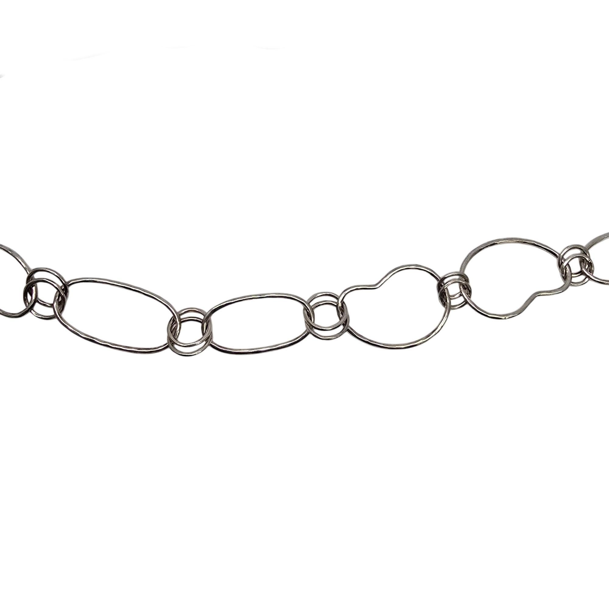 Donna Ippolita Collana in argento 925 Classico Prosper con fagioli martellati #19451 in vendita