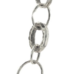 Ippolita, gehämmerte Kreis-Gliederhalskette aus Sterlingsilber