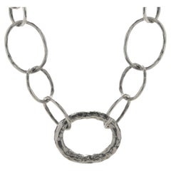 Ippolita Sterling Silver Hammered Circle Link Necklace