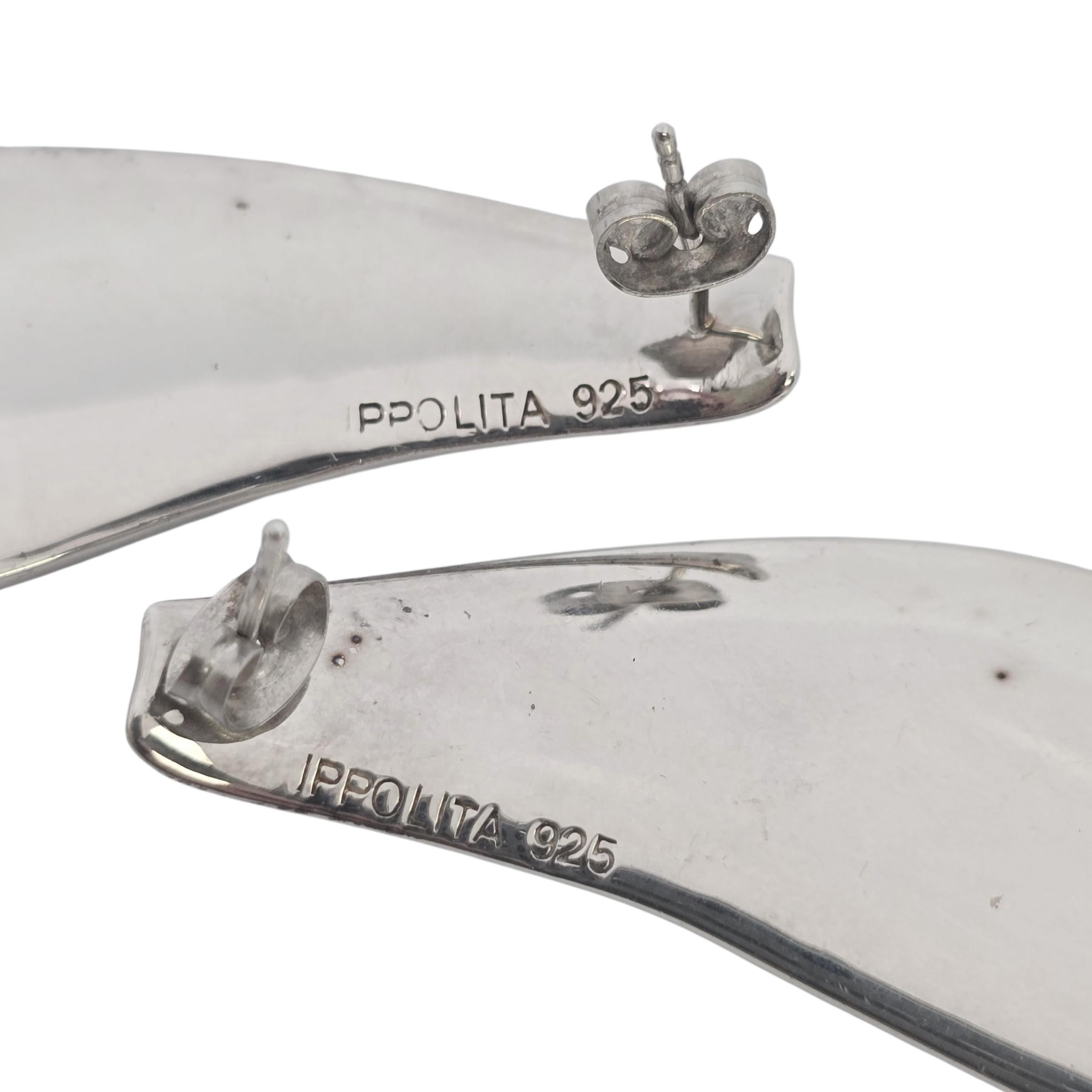 Ippolita Sterling Silver Modernist Boomerang Earrings #22840 For Sale 2