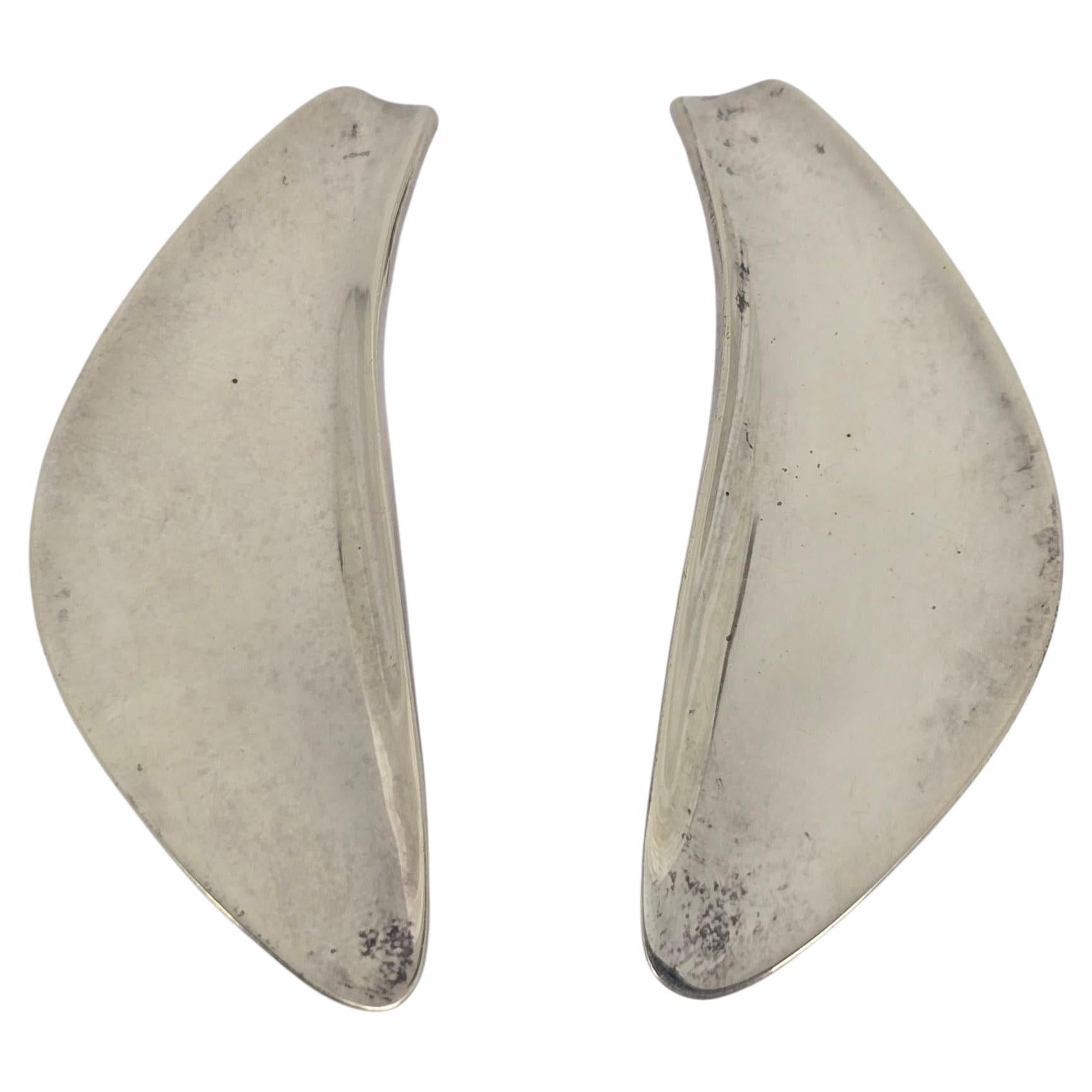 Ippolita Sterling Silver Modernist Boomerang Earrings #22840 For Sale
