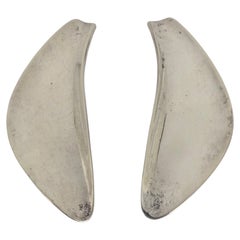 Vintage Ippolita Sterling Silver Modernist Boomerang Earrings #22840