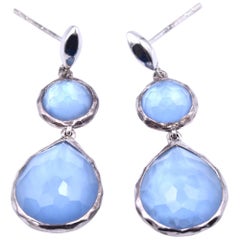 Ippolita Sterling Silver Mother of Pearl and Blue Quartz Drop Earrings
