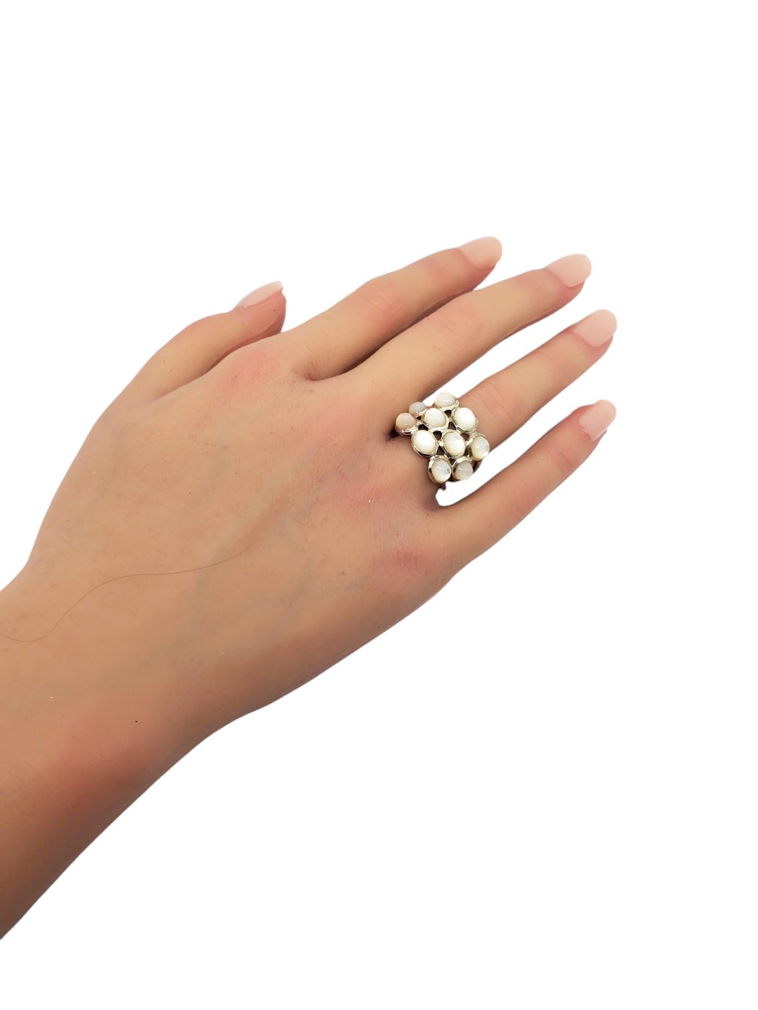 Ippolita Sterling Silver Mother of Pearl Ring Band Size 6.75 #19944 For Sale 1